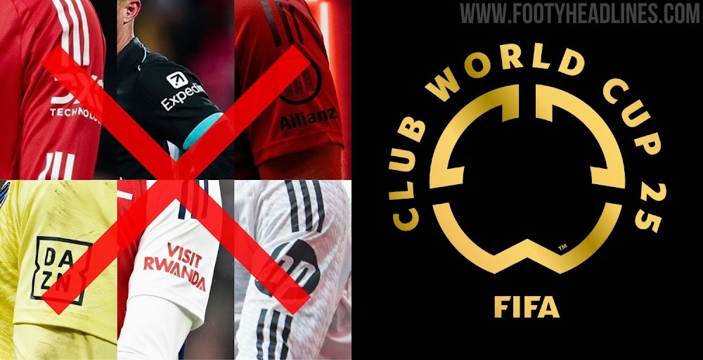 FIFA不允许世俱杯球队有袖标赞助,需贴上世俱杯徽标